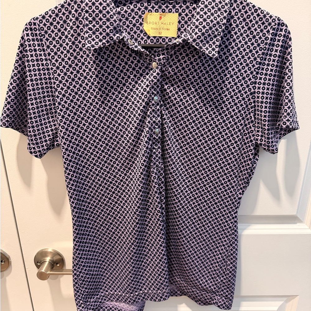 Sport Haley Black and White Geometric Shirt